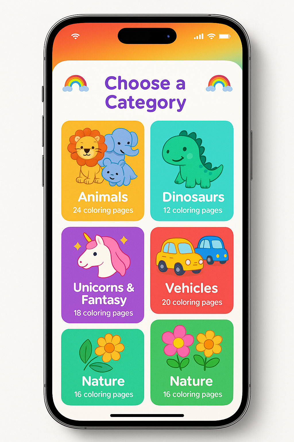 Category Selection Screen