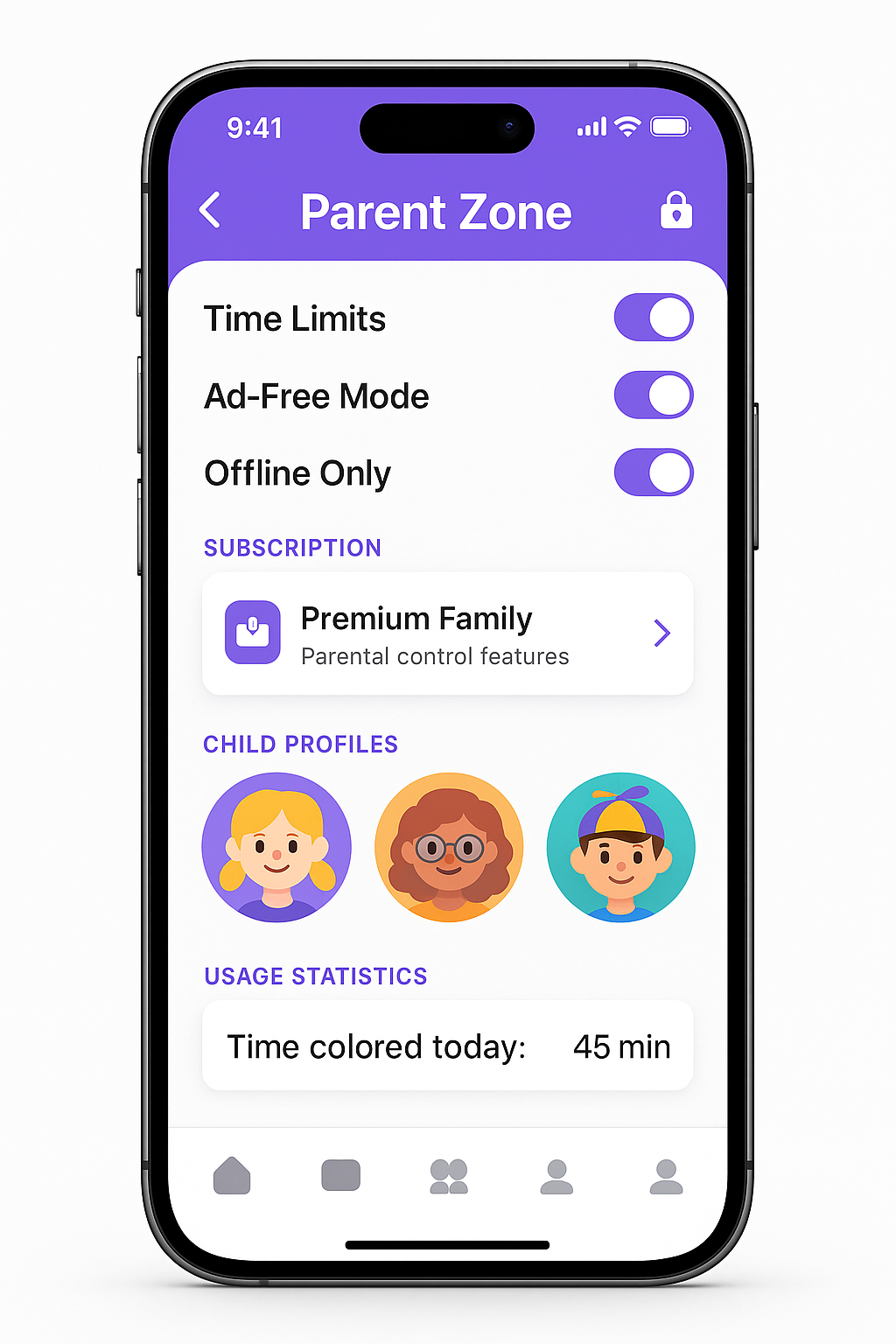 Parent Zone Screen