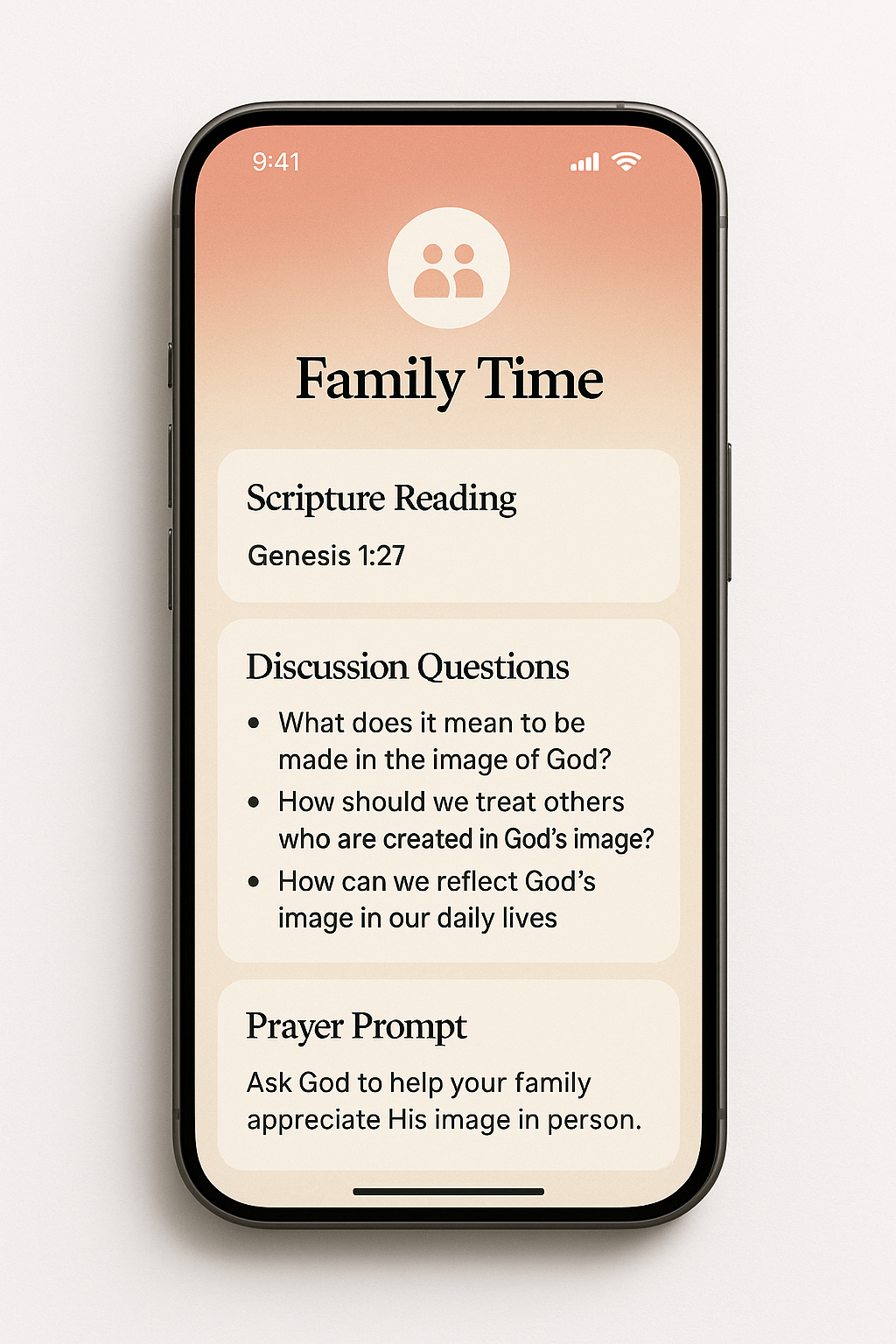 Family Devotion Screen