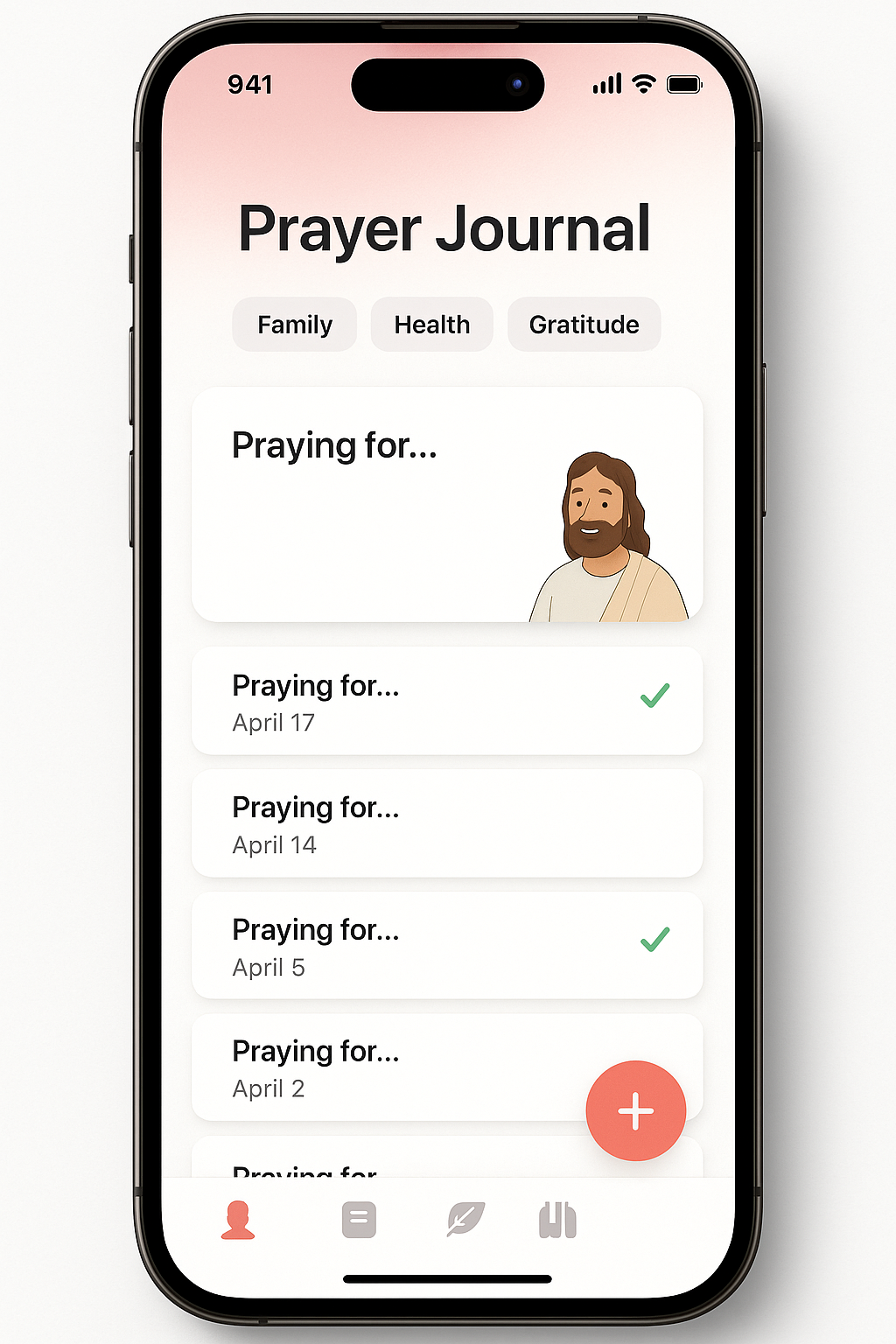 Prayer Journal Screen